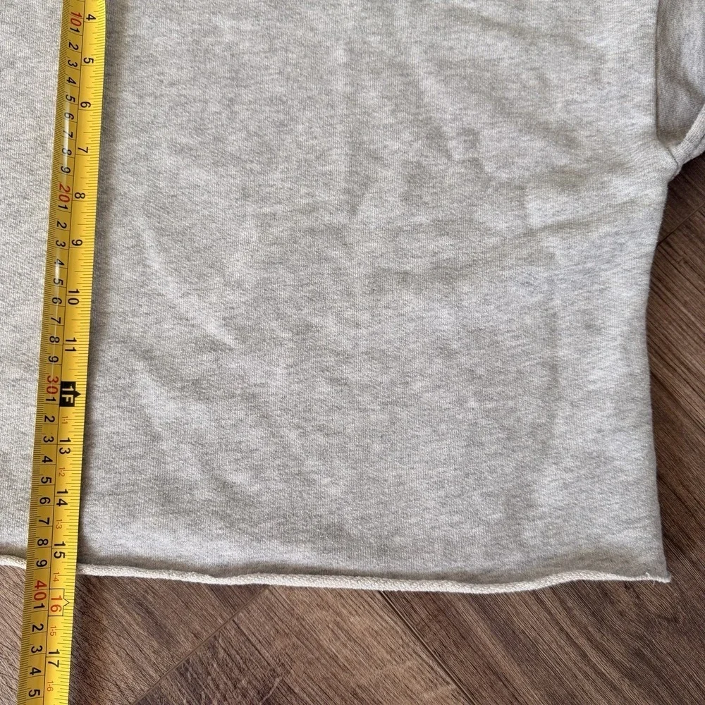 Alo Yoga Cropped Hoodie Womens S Gray Sweatshirt Pullover Yoga Gym Athletic